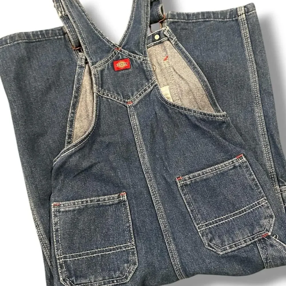 Dickies blue denim overalls with
